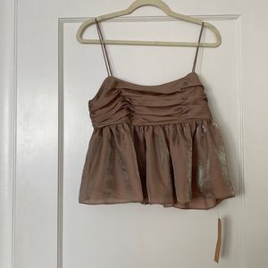 Reformation Champagne Cosima Top